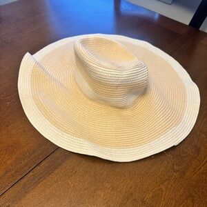 Elegant Tan Wide-Brimmed Hat